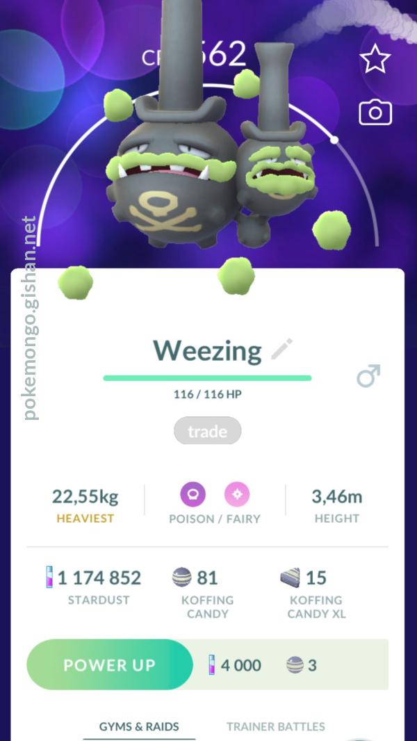 Galarian Weezing - Pokemon Go