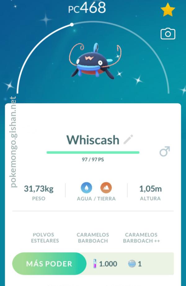 Shiny Whiscash Pokemon Go