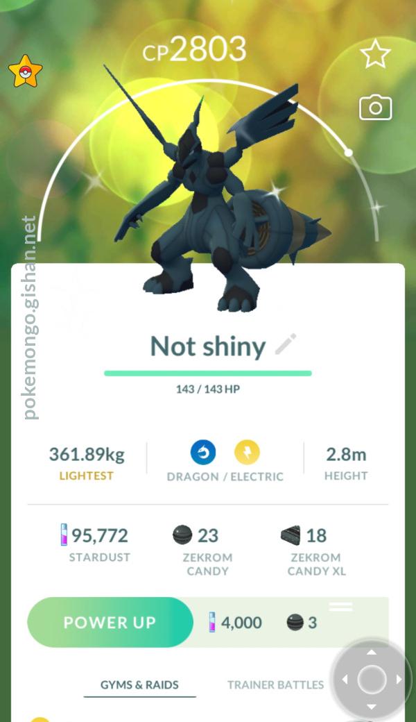 Shiny Zekrom - Pokemon Go