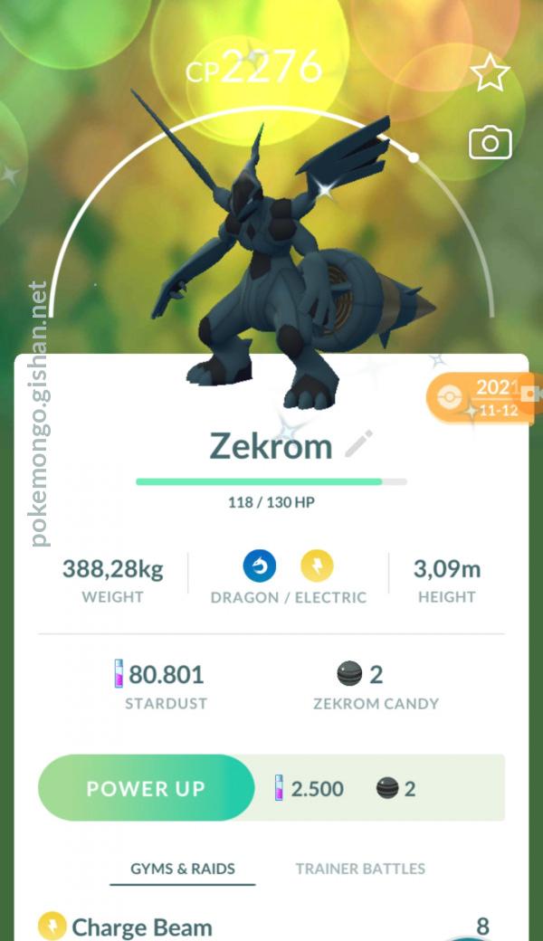 Shiny Zekrom - Pokemon Go