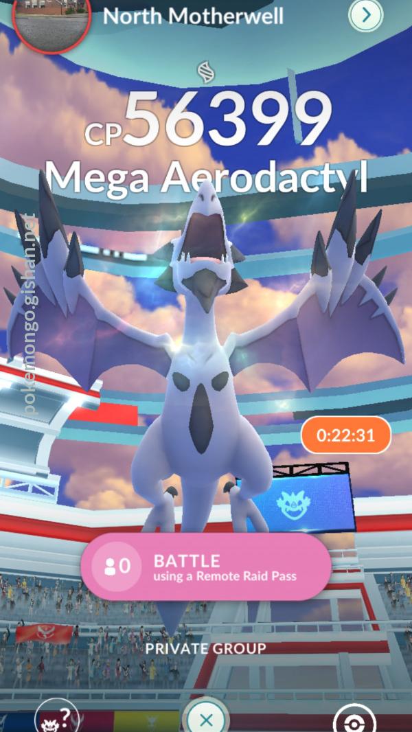 Aerodactyl Raid Boss Pokemon Go