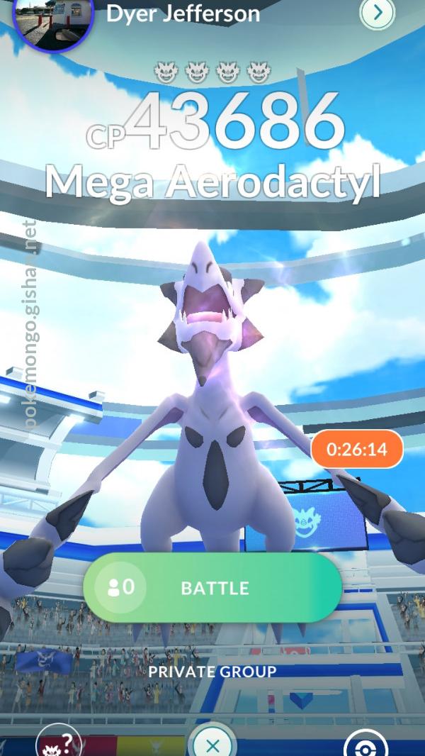 Aerodactyl Raid Boss Pokemon Go