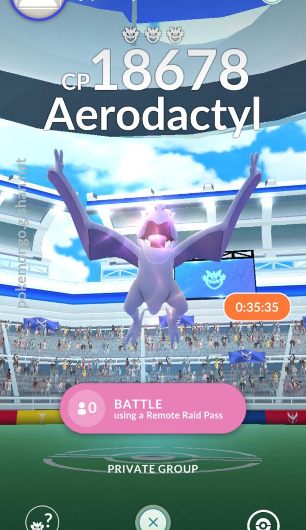 Aerodactyl Raid Boss Pokemon Go