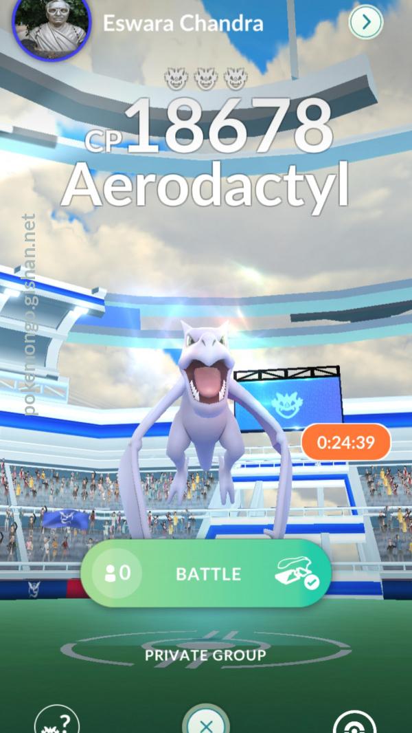 Aerodactyl Raid Boss Pokemon Go