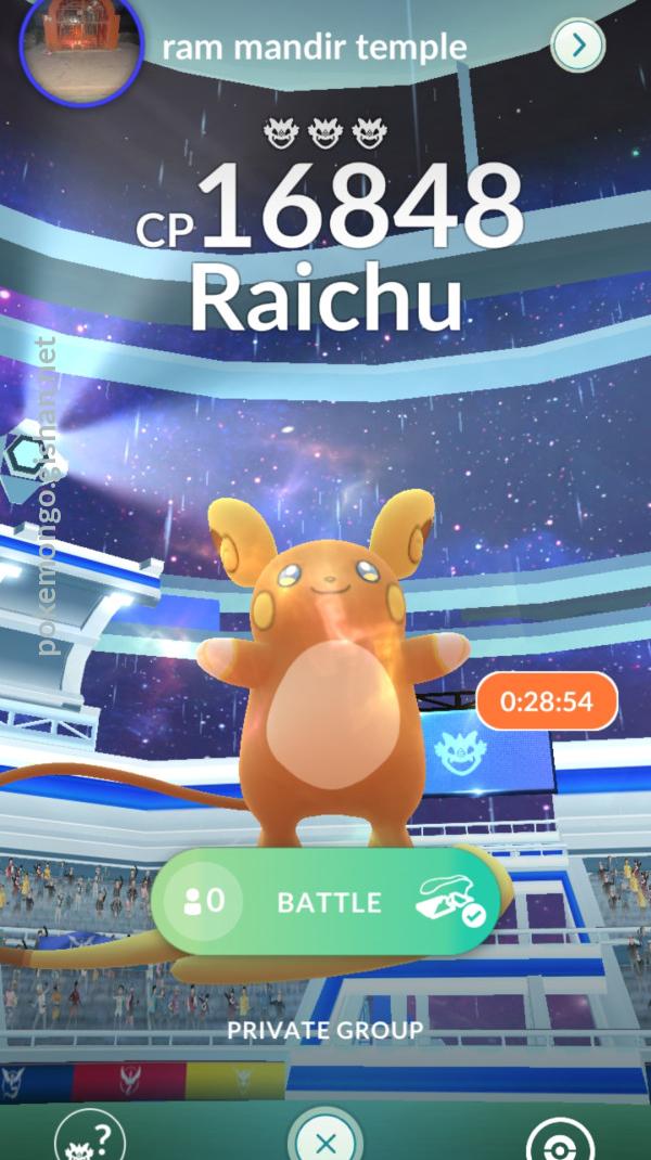 Raichu de Alola 🧡 Reide do dia