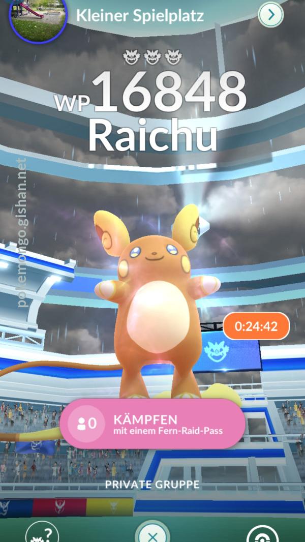 Pokemon go outlet alola raichu raid