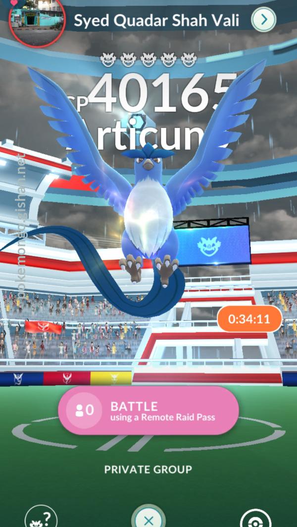 Articuno raid happening in San Diego : r/TheSilphRoad
