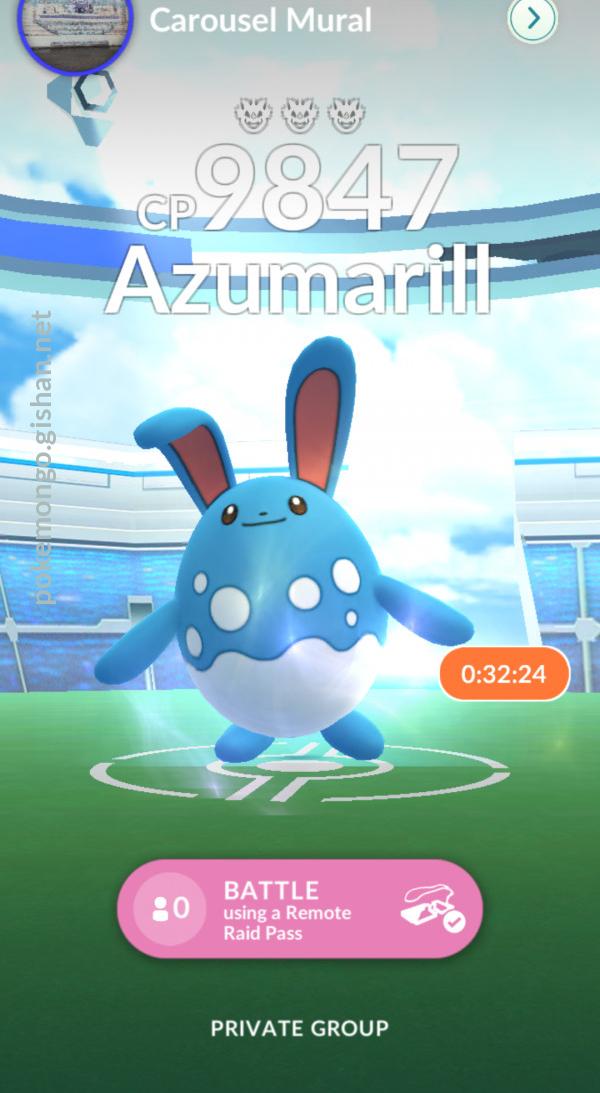 Pokemon go 2025 azumarill raid