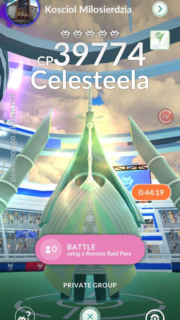 Celesteela Raid Boss - Pokemon Go