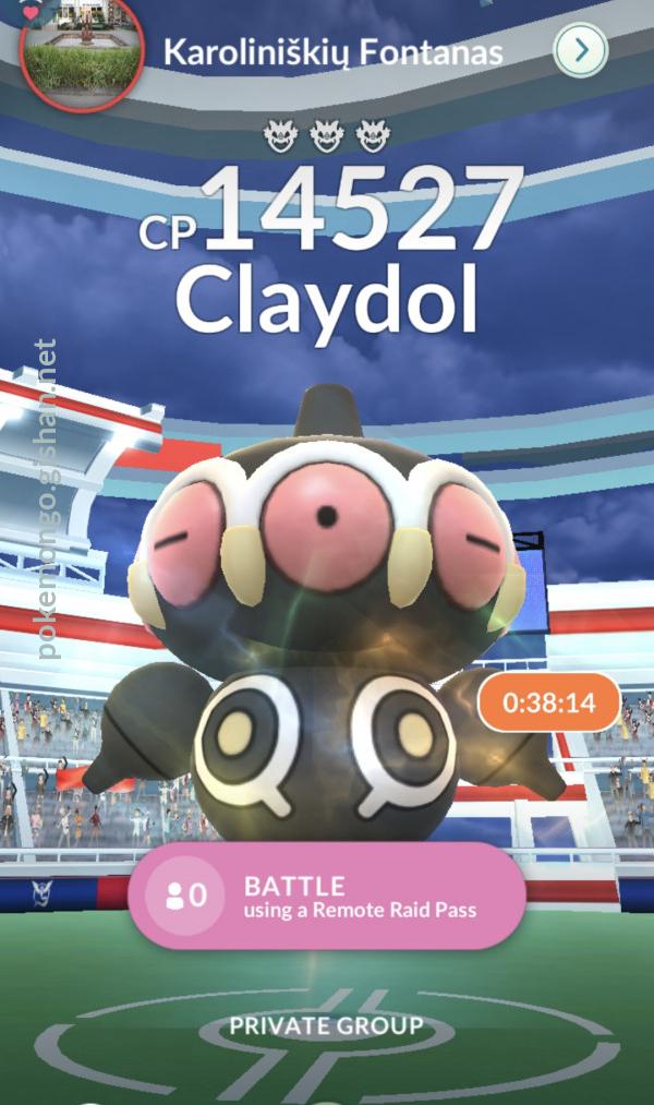 Pokemon go shop claydol raid