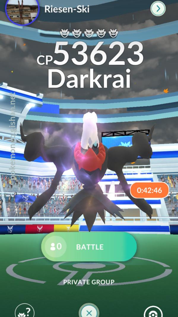 Darkrai raid hotsell pokemon go