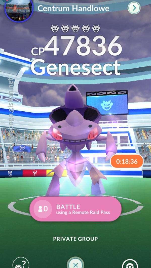 Genesect Raid Boss - Pokemon Go