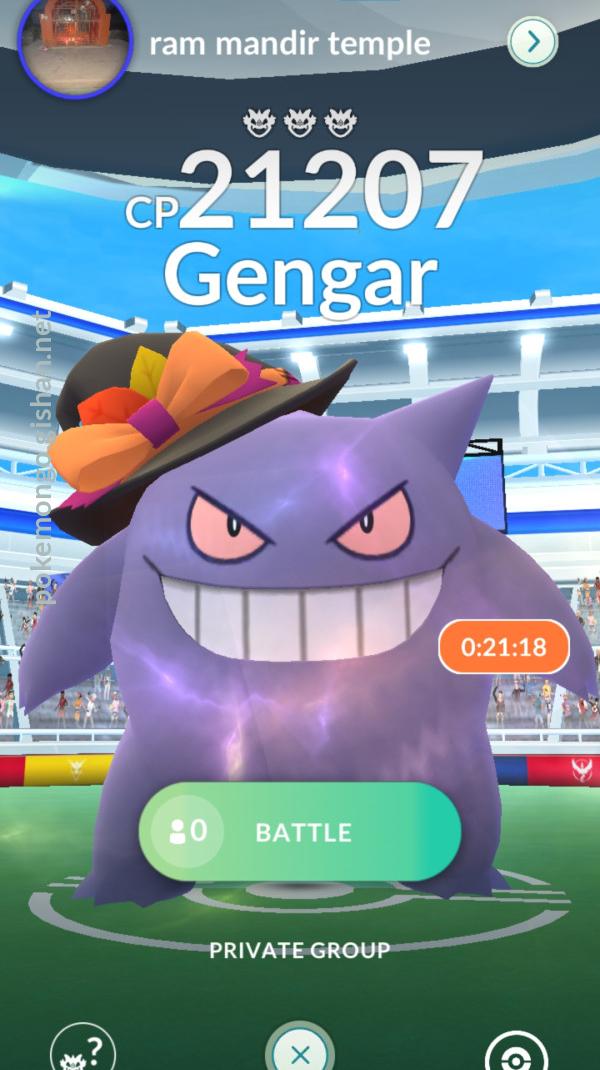 Gengar Raid Boss Pokemon Go