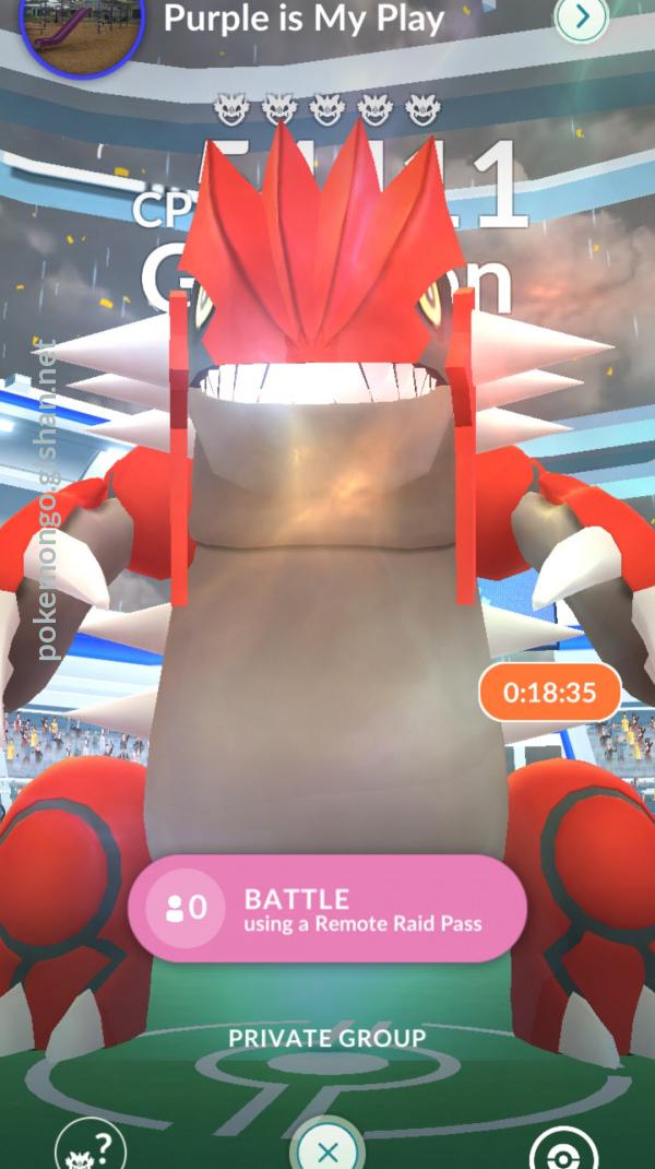 Groudon Raid Boss Pokemon Go