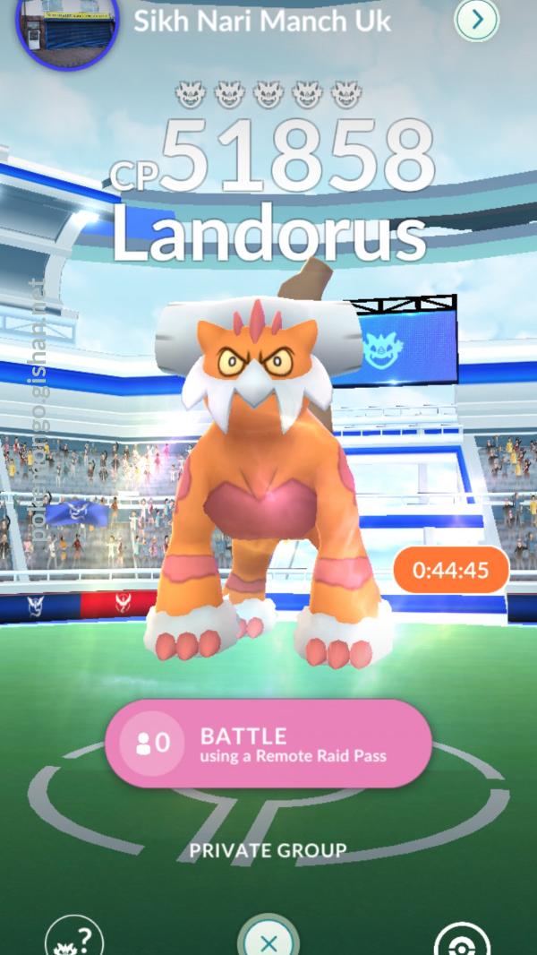 Landorus Therian Forme Raid Boss Pokemon Go