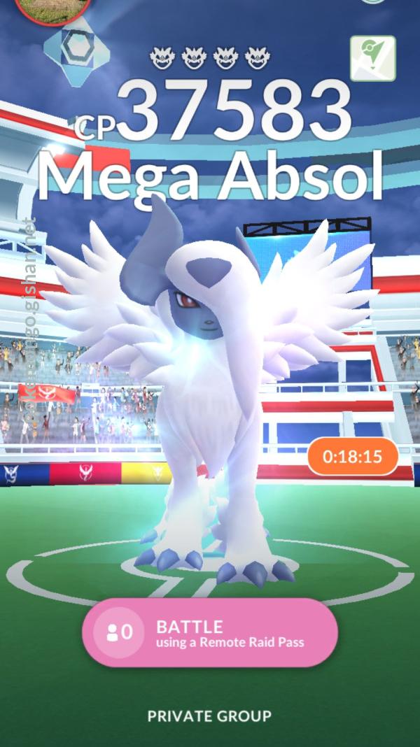 Absol deals raid boss