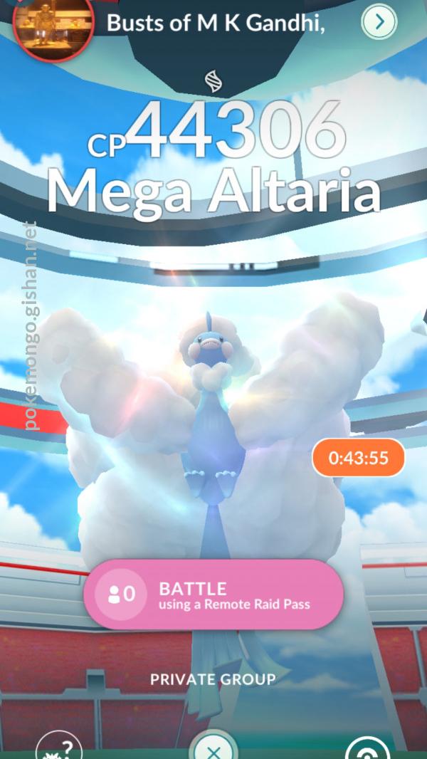 Mega Altaria Raid Boss Pokemon Go