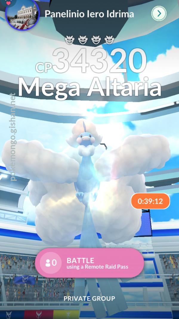 Mega Altaria Raid Boss Pokemon Go