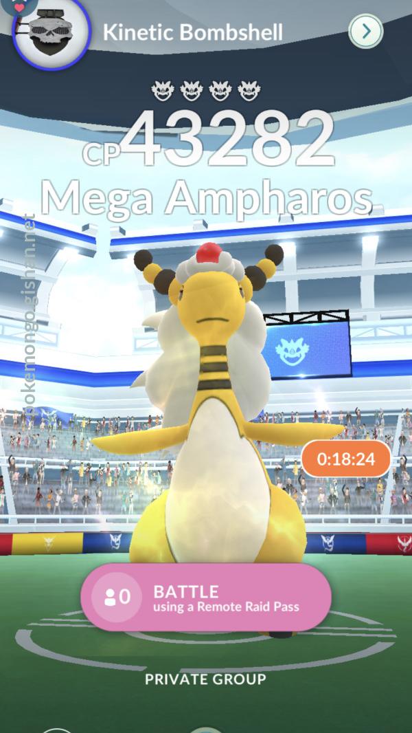 Mega Ampharos Raid Boss - Pokemon Go