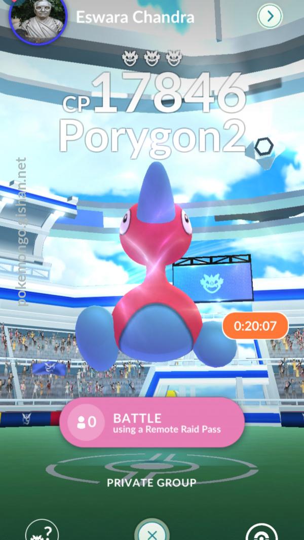 Porygon2 Raid Boss Pokemon Go