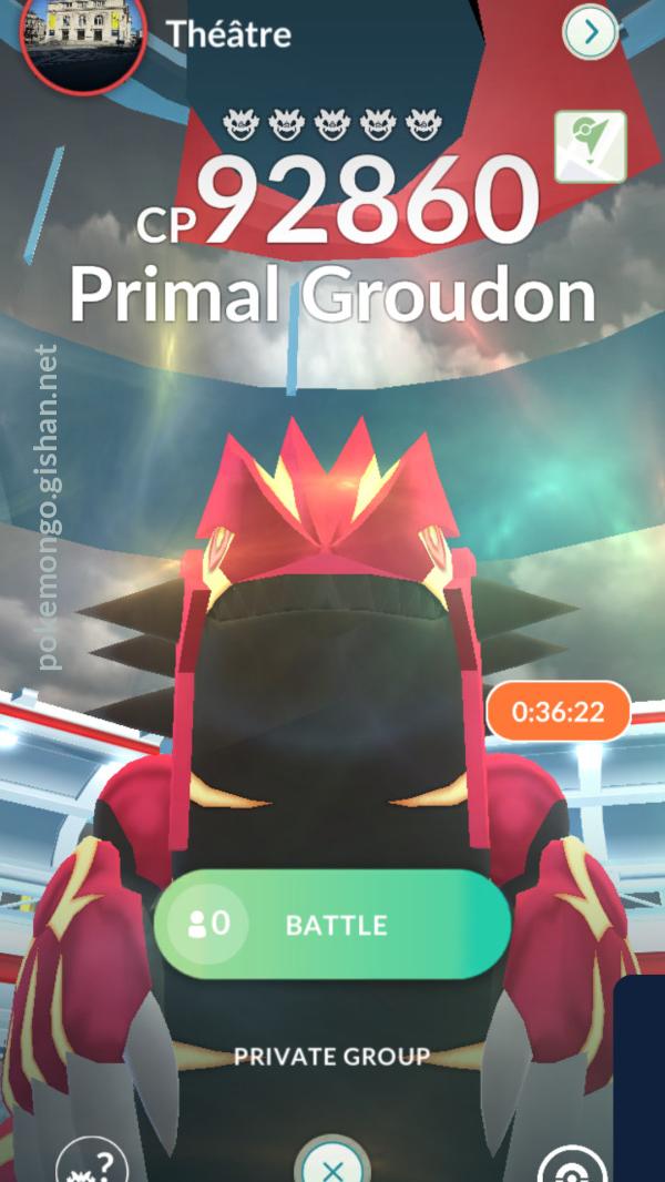 Groudon Raid Boss - Pokemon Go