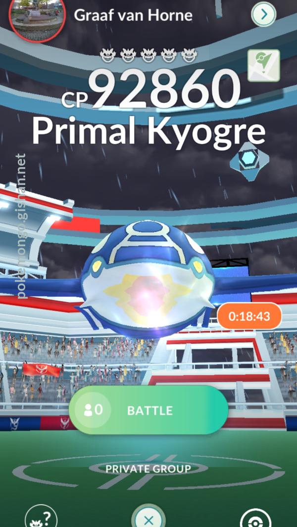 Primal Kyogre 5-Person Raid Guide