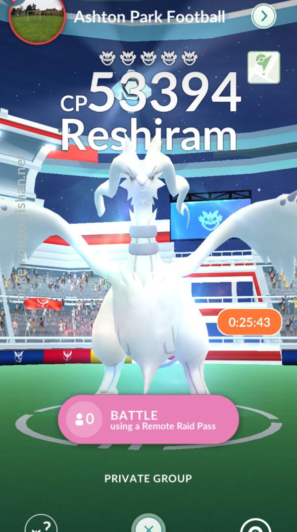 Reshiram Pokémon GO Raid Battle Tips