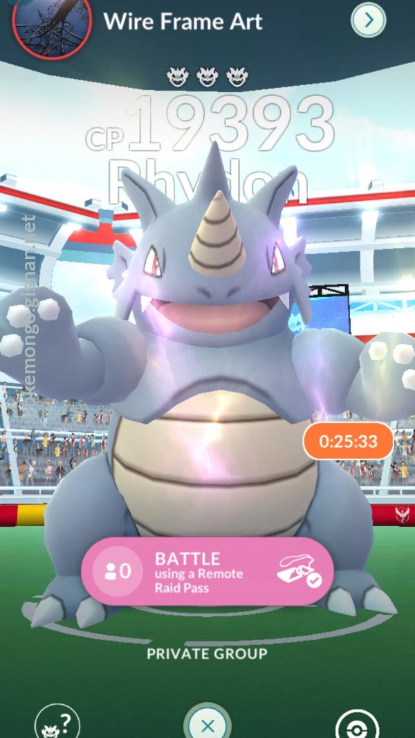 Pokemon go rhydon on sale raid