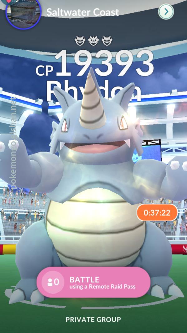 Pokemon go 2025 rhydon raid