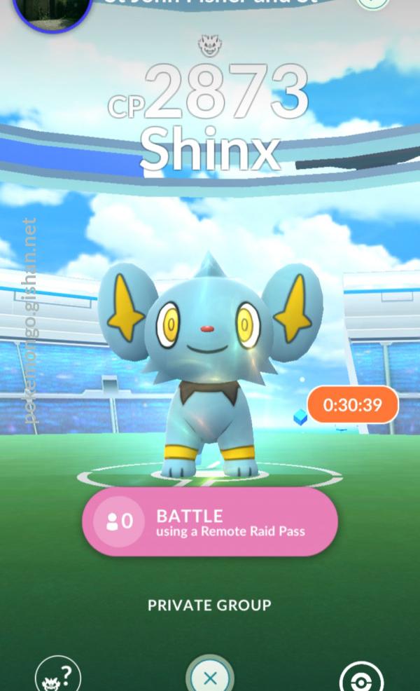 Pokemon go shinx raid hot sale boss