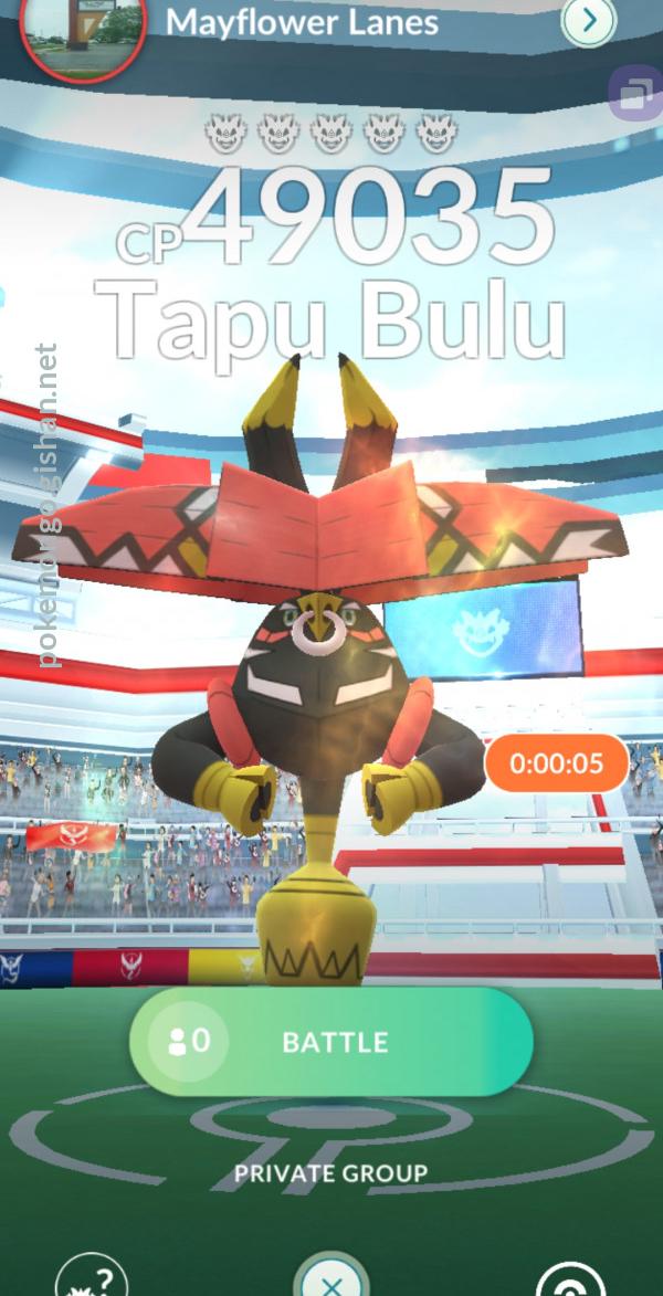 Tapu Bulu Raid Boss - Pokemon Go