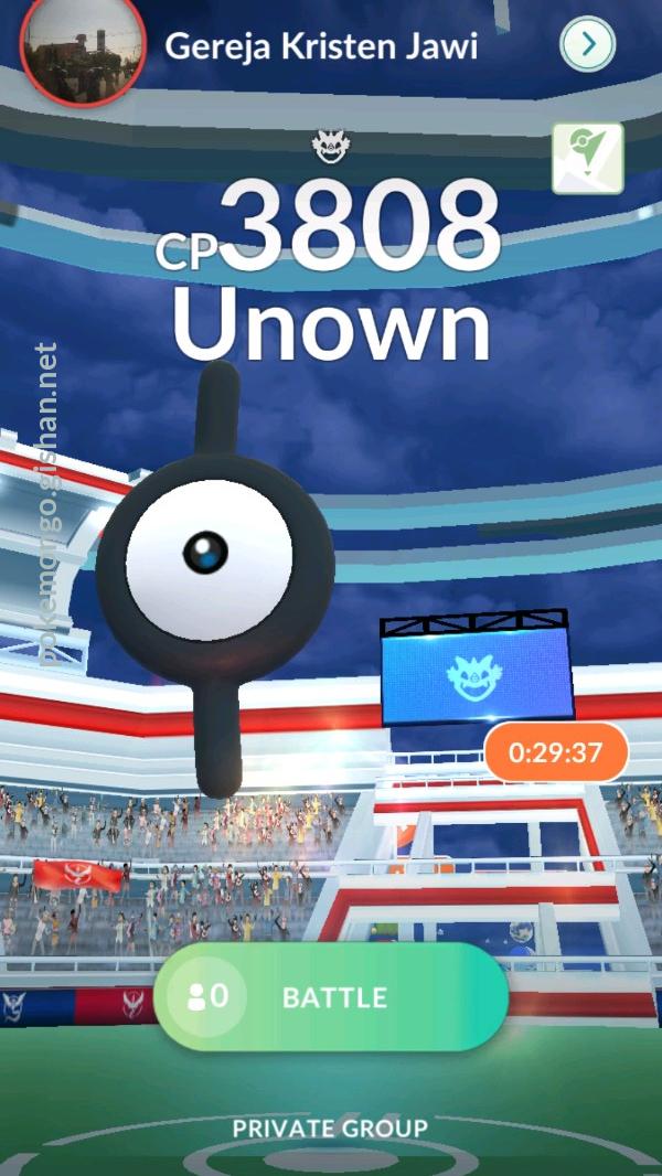 Unown F Raid Boss - Pokemon Go