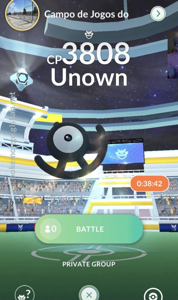 Unown F Raid Boss - Pokemon Go