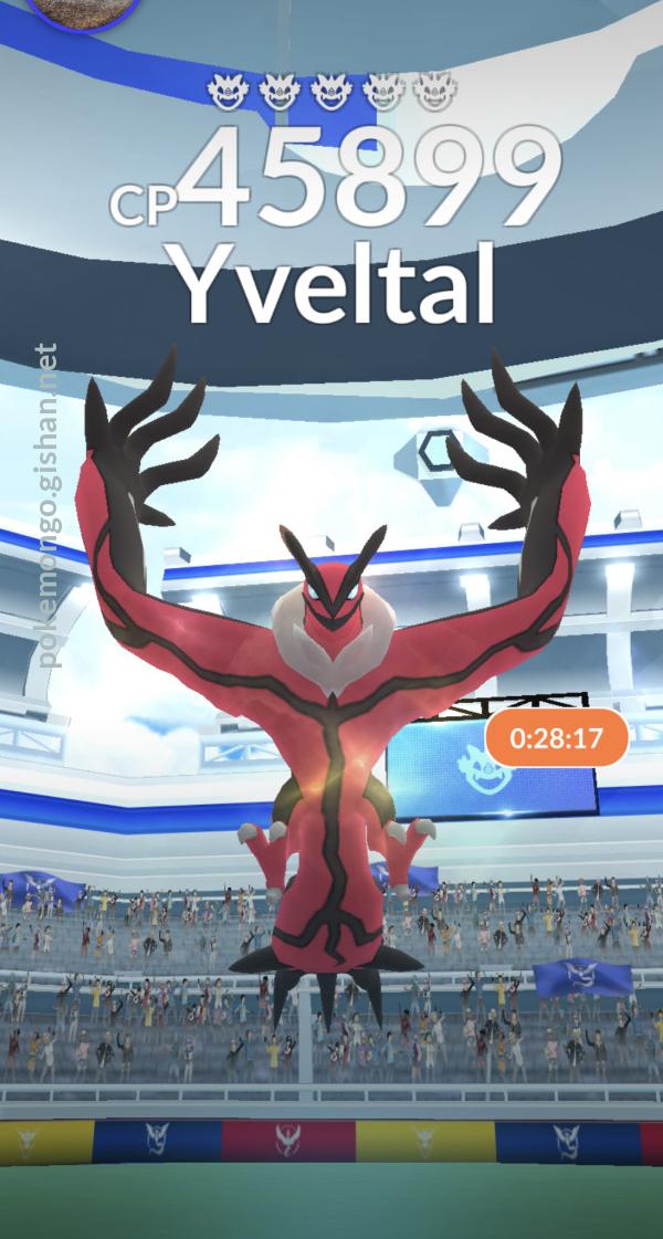 Yveltal Raid Boss Pokemon Go