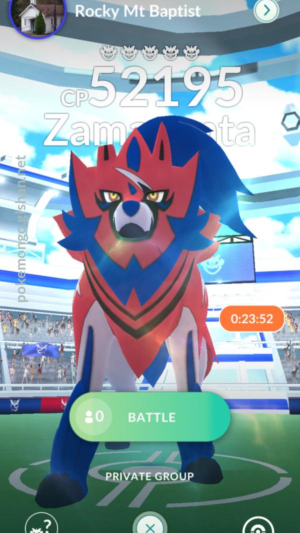 Zamazenta (Hero of Many Battles) Raid Boss - Pokemon Go