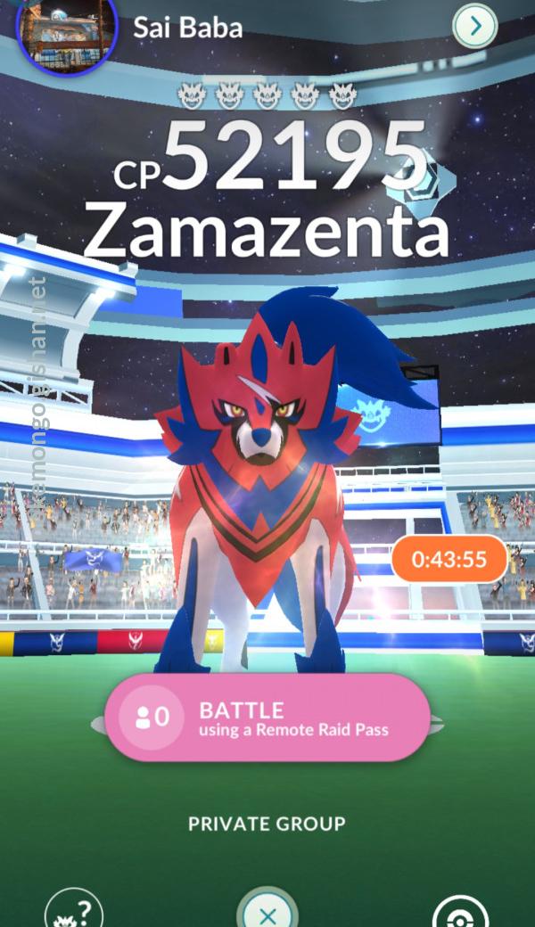 Pokémon Co. offers Zacian and Zamazenta Pokémon GO Raid Battle