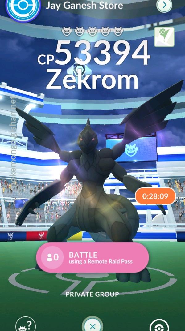 Zekrom pokemon deals go raid