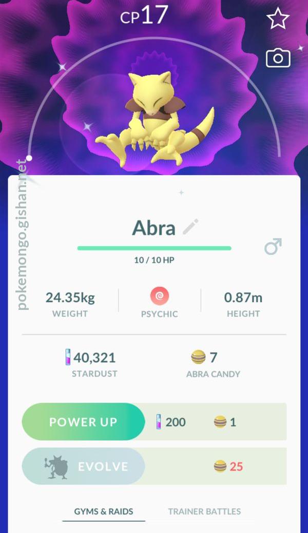 Abra - Pokemon Go