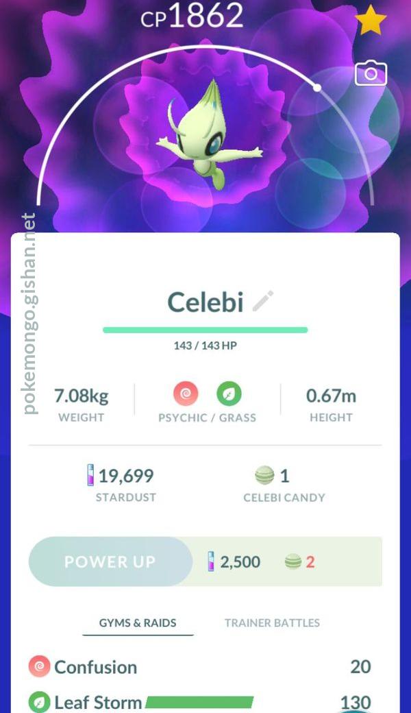 Celebi Pokemon Go