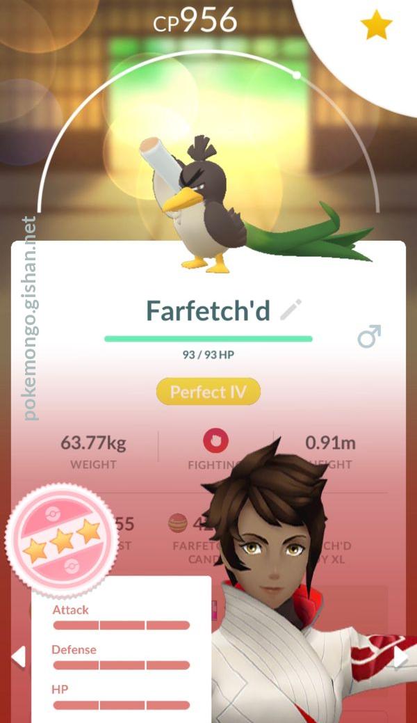 Farfetchd Pokemon Go, Mejores Ataques Farfetchd