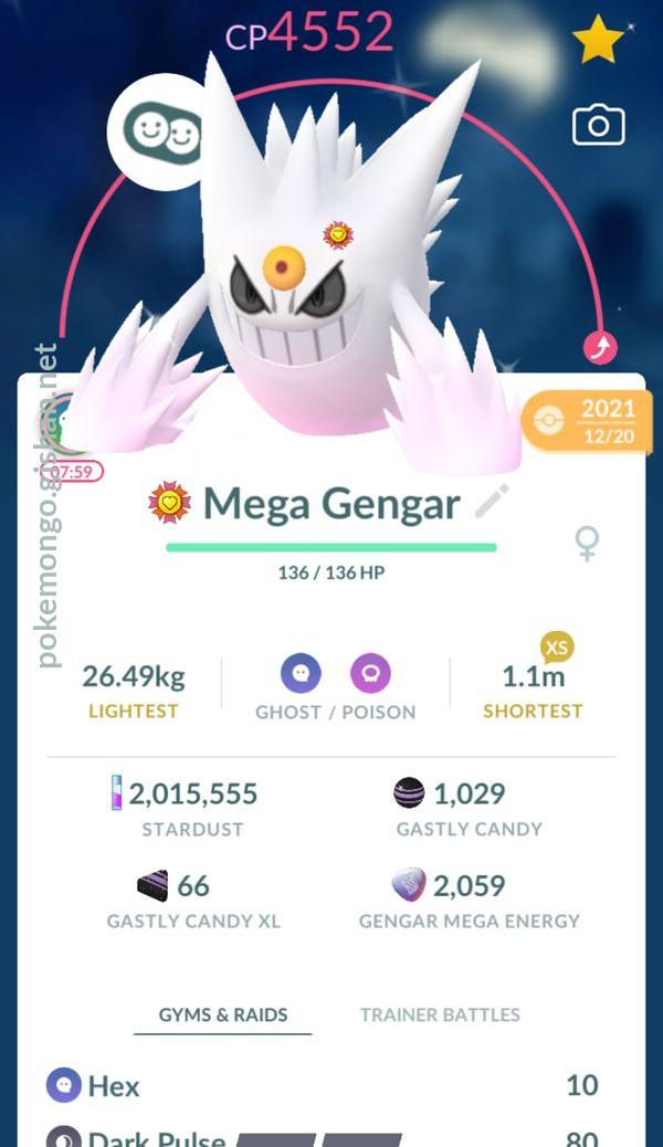 Pokemon #10094 Shiny-Mega-Gengar Mega-S Picture - For Pokemon Go