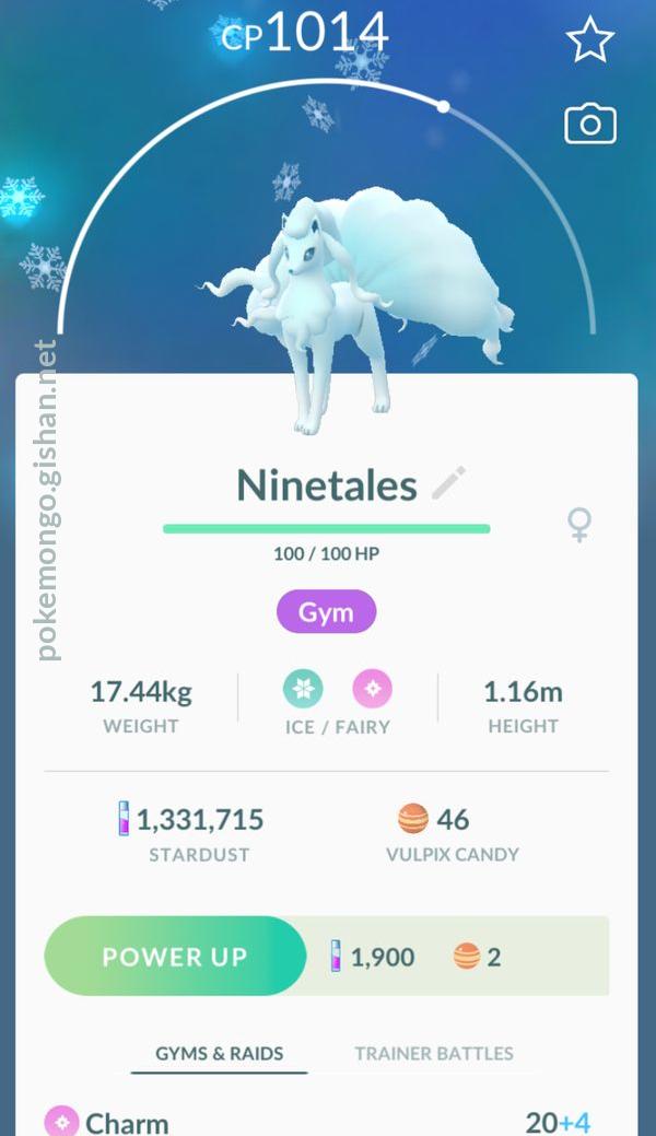 Ninetales - Pokemon Go