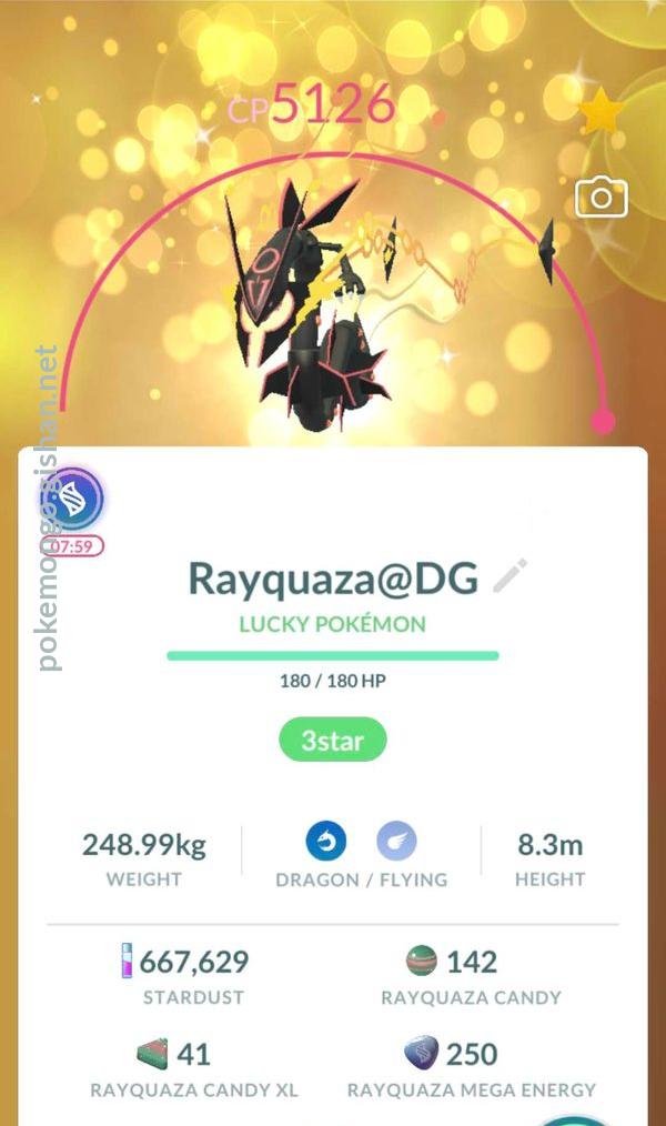 POKÉMON GO, Shiny Mega Rayquaza