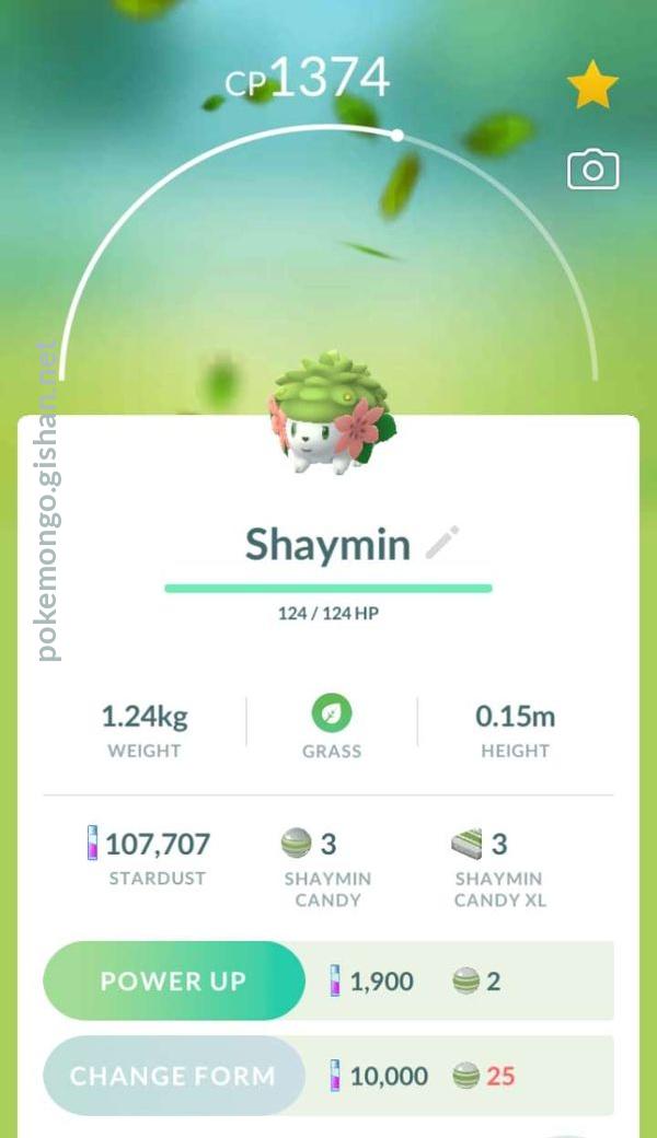 Shaymin in Pokemon GO