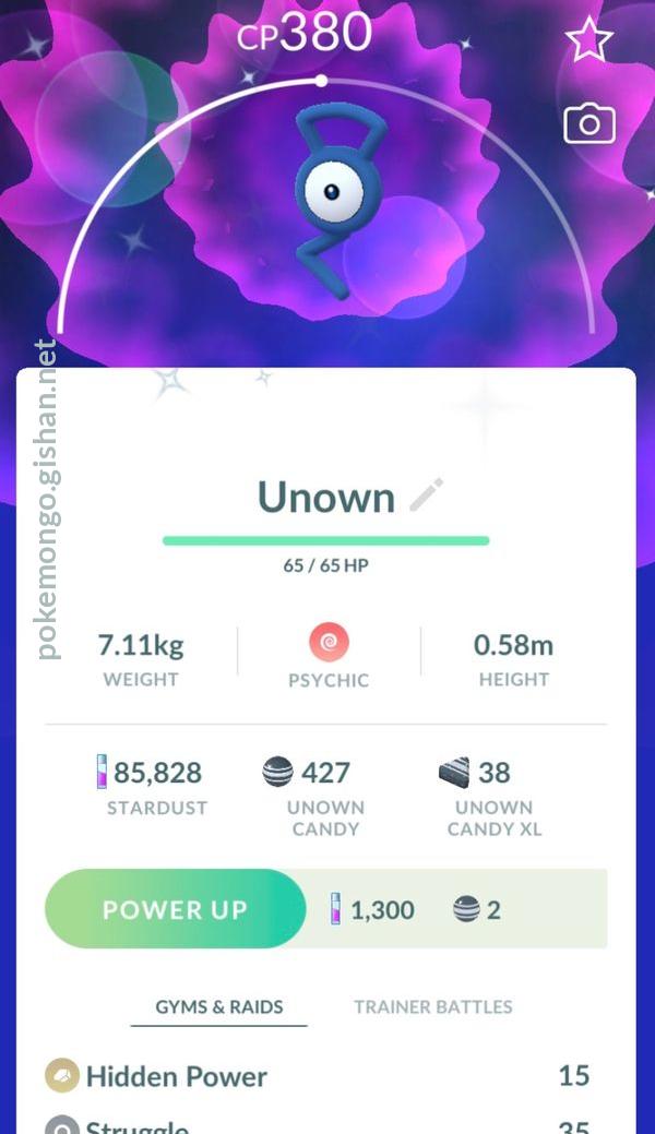 Unown Pokemon Go