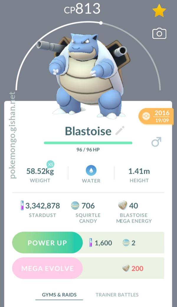 Blastoise pokemon online go