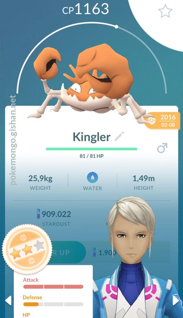 Kingler, Wikia Pokémon Go